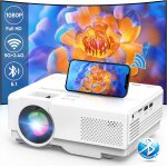 Mini projecteur video 5g wifi bluetooth 1080p full hd, 12000l videoprojecteur portable avec 50% zoom, ...
