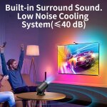 Mini projecteur avec wifi et bluetooth, projection multi - angle fhd 1080p, projecteur portable avec ...