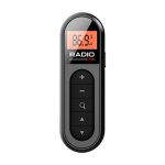 Mini radio fm de poche lavalier rechargeable avec ecran lcd rtro - eclair, stro, prise de tlphone ...