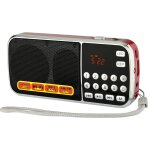 Mini rcepteur de radio fm portable a double bande, balayage automatique, rechargeable, avec lecteur ...