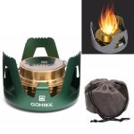 Mini rchaud  alcool portable en alliage d'aluminium, brleur  alcool en laiton, pour randonne, camping, ...