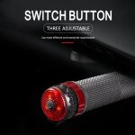 Mini rtroviseur de vlo avec voyant d'avertissement rotatif  360 degrs miroir de guidon de vlo de ...