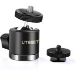 Mini rotule photo, rotule de fixation pour appareil photo pivotante 360 avec hot shoe mount adaptateur ...