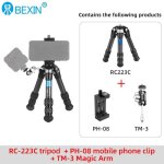 Mini trpied en fibre de carbone, compact, lger, portable, brittop, poigne, rotule, charge maximale ...