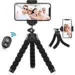 Mini tr�pied flexible avec contr�le bluetooth, appareil photo de voyage portable, support de t�l�phone ...