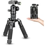 Mini trpied portable en alliage d'aluminium hauteur 51 cm avec rotule 360 ¿degrs et sac pour appareil ...