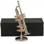 Mini trompette en laiton avec support et etui mini instrument de musique mini trompette mini modèle de ... Mini trompette en laiton avec support et etui mini instrument de musique mini trompette mini modèle de ...