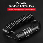 Mini verrou de casque anti vol avec mot de passe à 4 chiffres, verrouillage de câble de vélo pour scooter ... Mini verrou de casque anti vol avec mot de passe à 4 chiffres, verrouillage de câble de vélo pour scooter ...