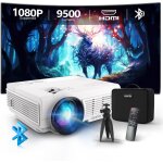 Mini vidoprojecteur 10 000 l full hd 1080p avec zoom 50%, vidoprojecteur portable pour tlphone portable, ...