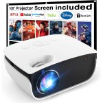 Mini vidoprojecteurs, 7500 lumens mini projecteur supporte 1080p full hd [ecran de projection inclus] ...