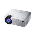 Mini vidoprojecteur hd led 1600 lumens portable pour home cinma silver yonis
