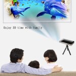 Mini vid�oprojecteur portable full hd 1080p android 5. 1 dlp 2000 lumens noir yonis