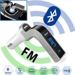 Mini wireless fm modulator voiture kit handsfree �cran lcd argent radio mp3