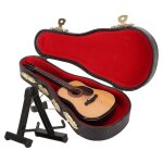Miniature guitare en bois modèle haute simulation guitare electrique mini instrument de musique avec ... Miniature guitare en bois modèle haute simulation guitare electrique mini instrument de musique avec ...