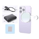 Miroir adhsif compact pour smartphone, selfie vlog, plaques mtalliques pour tlphone, iphone, samsung, ...