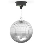 ¿ mirror ball - boule a facettes miroir et led rgb ¿ boule disco de 15 cm de diamtre ¿ chane de ...