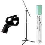 Mis - 0822 bk perche de microphone noir[x1003]