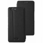 Mocca étui flip case noir pour wiko gateway Mocca étui flip case noir pour wiko gateway