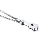 Modyle - collier d'urne de support de cendres punk, acier inoxydable, pendentifs de crmation de guitare, ...