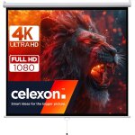 Mondodigitale - basic ecran manuel 135  240x240 cm 1:1 ecran extensible full - hd 4k pour le home cinma ...