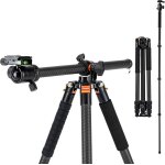 Mondodigitale - trépied horizontal en fibre de carbone de 184 cm avec tête sphérique a 360 degrés, plaque ... Mondodigitale - trépied horizontal en fibre de carbone de 184 cm avec tête sphérique a 360 degrés, plaque ...