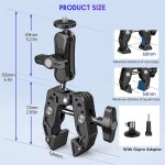 Moniteur de montage sur pince pour caméra super clamp 360 adaptateur de bras magique à rotule avec 1 ... Moniteur de montage sur pince pour caméra super clamp 360 adaptateur de bras magique à rotule avec 1 ...