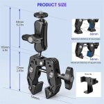Moniteur de montage sur pince pour caméra super clamp 360 adaptateur de bras magique à rotule avec 1 ... Moniteur de montage sur pince pour caméra super clamp 360 adaptateur de bras magique à rotule avec 1 ...