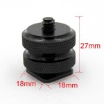 Comme montr - 1 / 4 trpied vis avec double couche pour flash adaptateur de griffe monture pour support ...