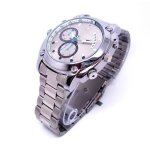 Montre camera espion luxe argent 32 go full hd 1080p vision de nuit mini photo yonis