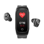 Montre connecte tactile pour hommes, horloge de sport, casque compatible bluetooth, moniteur de frquence ...