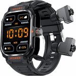 Montre homme connecte militaire sport avec ecouteurs bluetooth sans fil appel clair intgr montre tws ...