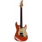 Mooer gtrs guitars standard 800 metal red intelligent guitar avec housse