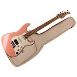 Mooer gtrs - p801pk guitare electrique - corps aulne, manche erable flamm� torr�fi� - flamingo pink