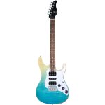 Mooer gtrs soloist 810 intelligent guitar blue burst guitare electrique avec housse