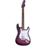 Mooer msc20 pro prune purple guitare electrique avec housse