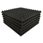 Mousse insonorisante en forme de pyramide, pack de 12 panneaux de traitement pour isolation des basses ...