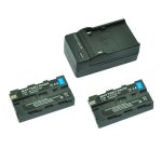 Mp power � 2 x batterie np - f550 / f570 / f330 / f530 + chargeur pour sony ccd - rv200 / sc6 / sc65