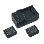 Mp power  2x 1200mah remplacement batterie cga - s007 + chargeur pour panasonic lumix dmc - tz3 tz4 ...