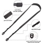 Muziri kiinokoo sangle en cuir vritable avec ceinture en nylon ¿ bandoulire rglable avec anneaux ...