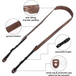 Muziri kiinokoo sangle en cuir vritable avec ceinture en nylon ¿ bandoulire rglable avec anneaux ...