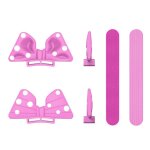 N�ud pendentif en silicone, jolis noeuds pour �couteurs, bretelles r�glables, r�sistant � l'eau