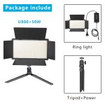 Nagnahz u800 / u600 led lampe de studio photo pour tiktok youbute jeu en direct éclairage vidéo 40w / ... Nagnahz u800 / u600 led lampe de studio photo pour tiktok youbute jeu en direct éclairage vidéo 40w / ...