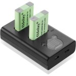 Nb - 13l lot de 2 batteries de rechange 1010 mah pour appareil photo canon nb - 13l et chargeur lcd smart ...