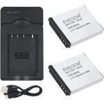 Nb - 6l batterie de remplacement (2 paquets) et kit de chargeur pour canon nb - 6lh, cb - 2ly et canon ...
