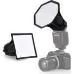 Neewer lot de 2 diffuseurs de flash am�lior�s speedlight pliables (octogone de 15cm� rectangulaire de ...