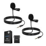 Neewer lot de 2 microphones cravate  condensateur omnidirectionnel filaire  clipser pour scne, youtube ...