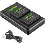 Neewer 2 - pack lp - e17 batterie de remplacement et double chargeur usb pour canon eos r8, r10, r50, ...