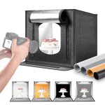 Neewer 50w bo�te � lumi�re studio photo am�lior�e, 20 ; x20 ; pliable portable, 4 fonds, 5600k 192 led ...