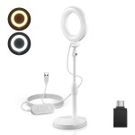 Neewer basics 5 ; / 13cm ring light bureau avec support, 10w led lumiere telephone selfie, compatible ...
