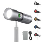 Neewer basics lampe torche led portable rgb, 4 colors / 20 gobo filtres / cri95 / 7500mah, 10w 6300k ...